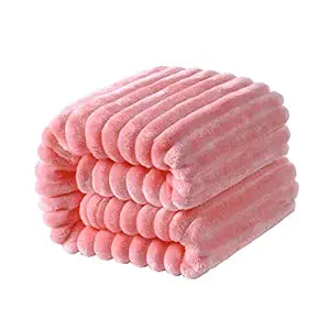 Ultra Soft Coral Fleece Kids Blanket – Toddler Nap Throw, Stroller Blanket, and Travel Cover for Baby or Child (Pink-Orange, 100×150cm)