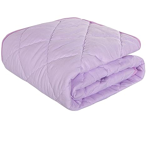 Kids Quilted Throw Blanket 47"x39" – Soft Lightweight Purple Fleece Blanket for Naps & Travel