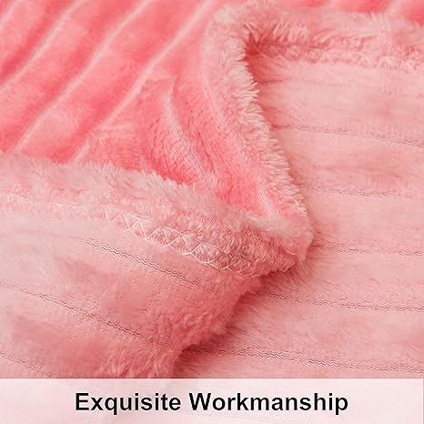 Ultra Soft Coral Fleece Kids Blanket – Toddler Nap Throw, Stroller Blanket, and Travel Cover for Baby or Child (Pink-Orange, 100×150cm)